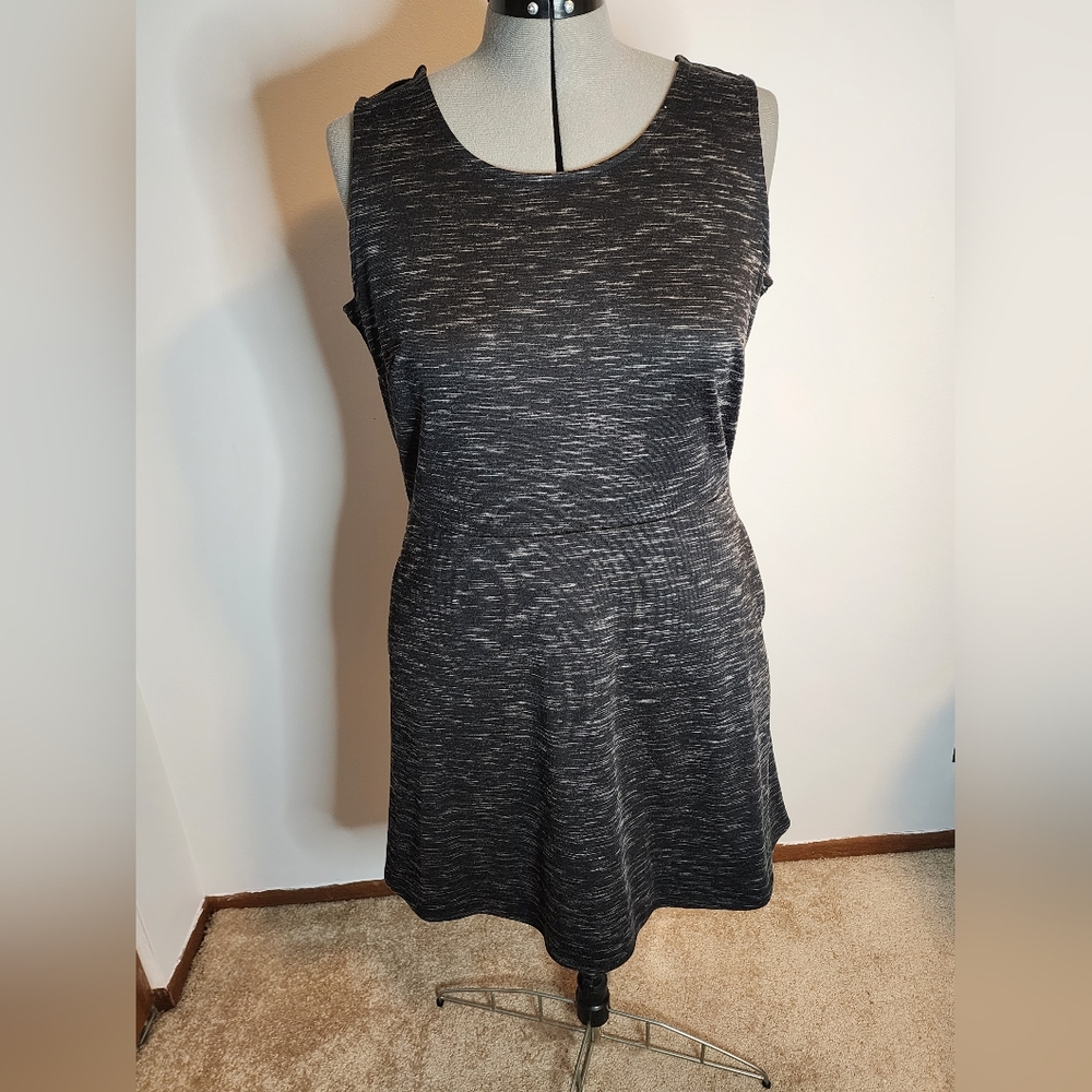 Matrices heathered black knee length dress with POCKETS